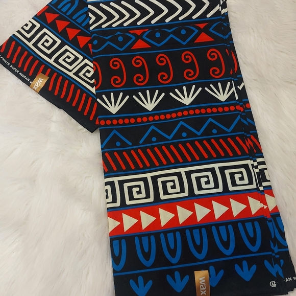 High quality 100% Africa print cotton fabric. Each Africa - Picture 10 of 16